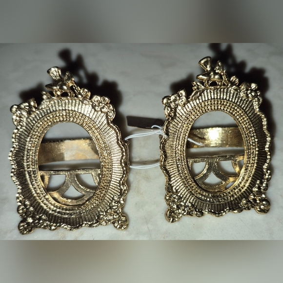 None Other - Set Of 2 Vintage Gold Napkin Rings, Like New! Stunning